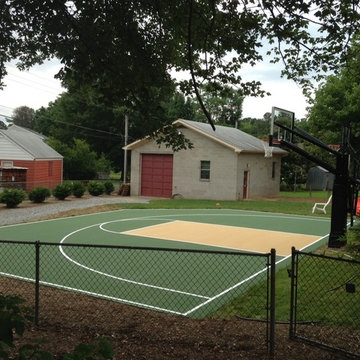 Outdoor Residential Backyard Basketball Court