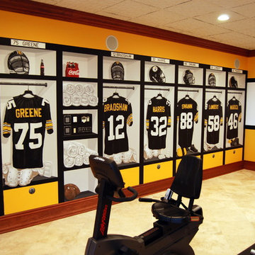 Pittsburgh Steelers 1970's Themed Locker Room Murals by Tom Taylor