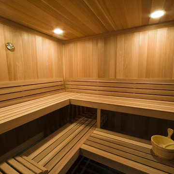 Residential sauna interior