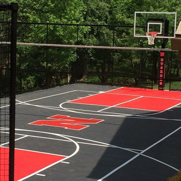 SnapSports - Backyard Multi-Game Court 'Huskers' Theme