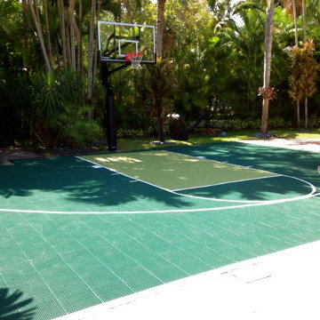 SnapSports Custom Home  Driveway Basketball Court