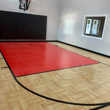 SNAPSPORTS® Indoor Basketball Court - w/  Tuffshield Maple Surfacing