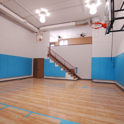 Example of an eclectic home gym design in DC Metro
