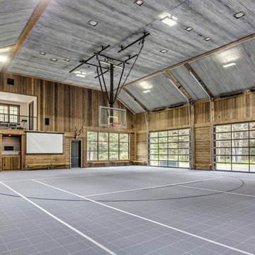 Steel Ceiling and Reclaimed Wood Walls