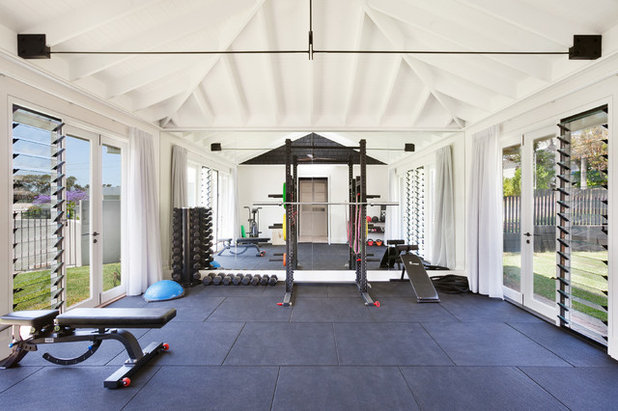 Transitional Home Gym by Hall Constructions NSW