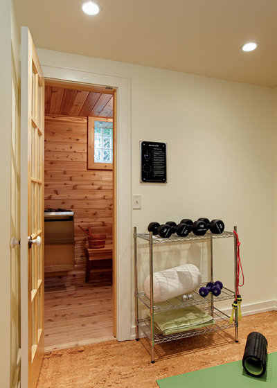 Contemporary Home Gym by Refined Renovations