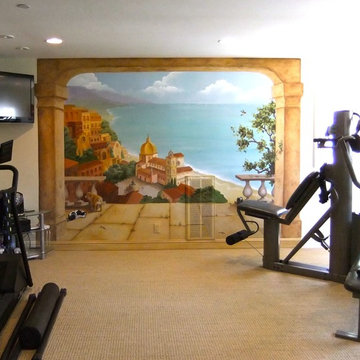 Tuscan Home Gym Mural