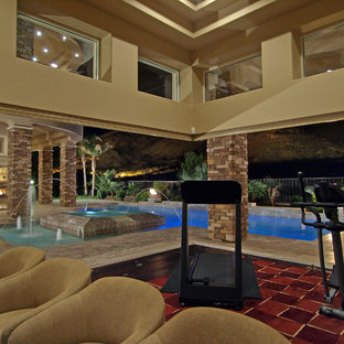 Home gym - mediterranean home gym idea in Las Vegas