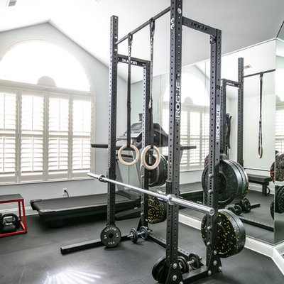 Example of a trendy home gym design