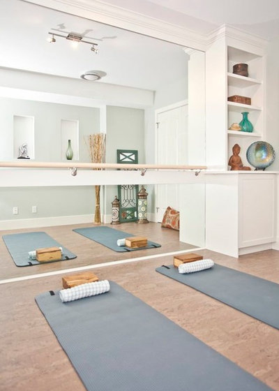 Transitional Home Gym by ANA Interiors