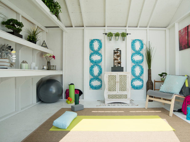 Shabby-chic Style Home Gym by Backyard Buildings