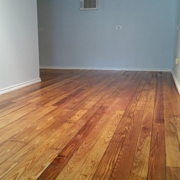 1947 Reclaimed Longleaf Pine Flooring salvaged from St. Hedwig, Tx