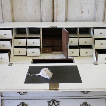19th Century Painted Dutch Secretaire with Keys