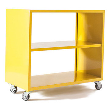 2 Shelf Active Duty Bookcase Open Back with Casters