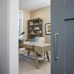 Home office - coastal home office idea in Grand Rapids