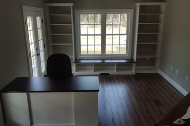 Transitional home office photo in Charlotte