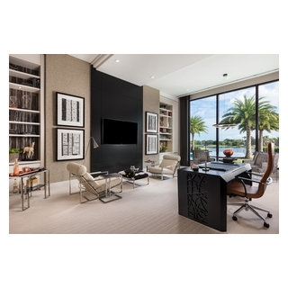 9480 Bent Grass Court Contemporary Home Office Miami by Lesly
