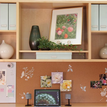A Light & Airy Transitional Home Office