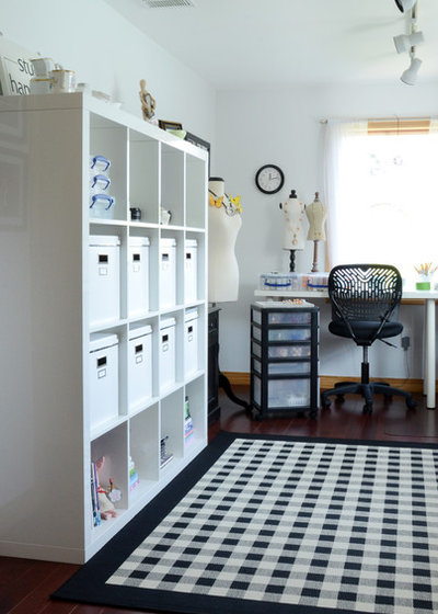 Transitional Home Office by Design Fixation [Faith Provencher]