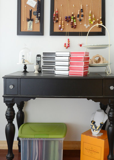 Transitional Home Office by Design Fixation [Faith Provencher]