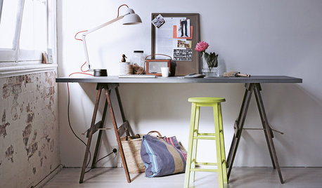 Spotted! Trestle Tables On Trend in the Home Office