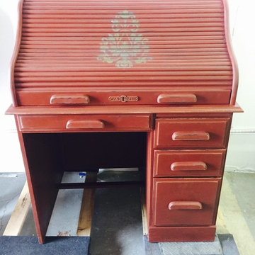 A restored roll-top desk we did.