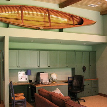 Additions - Large addition with an antique canoe.