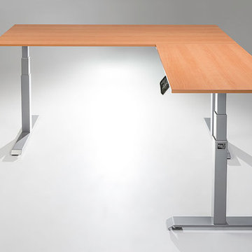 Adjustable Height L-Shaped Standing Desks