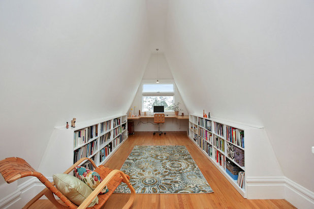 Traditional Home Office & Library by Erika Lam