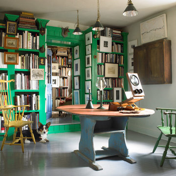 Artful Historic Home; library