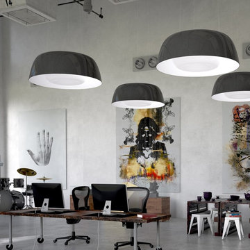 Artistic Office Lighting achieved with Goldeneye Suspension Light from ILOMIO