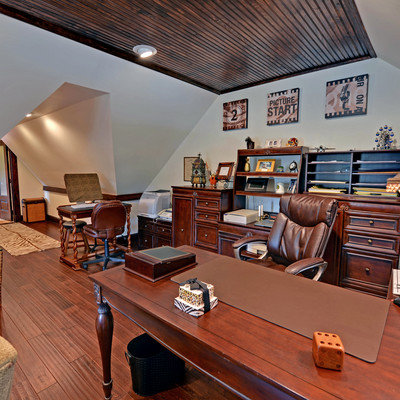 Example of a classic freestanding desk home office design in Atlanta