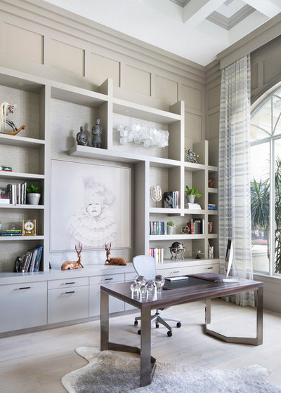 Transitional Home Office by Krista + Home