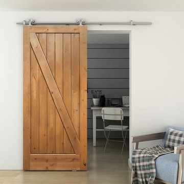 Barn Doors and Ultra Modern double top mount Hardware