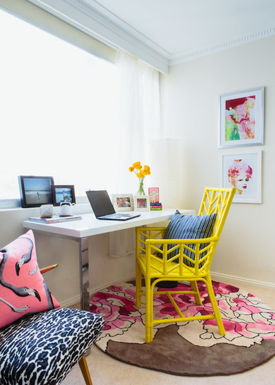 Beach Style Home Office by The Home