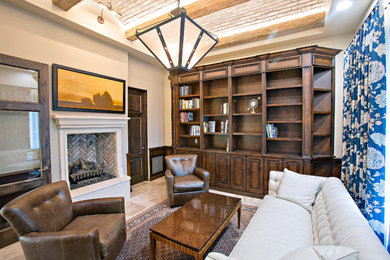 フェニックスにあるトランジショナルスタイルのおしゃれなホームオフィス・書斎の写真