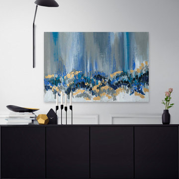 "Blue Destination" Painting Print on Wrapped Canvas