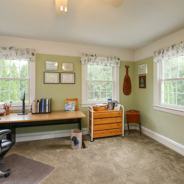 Bright Home Office with New Double Hung Windows - Renewal by Andersen NJ