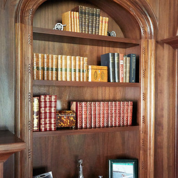 Built in Bookcase Detail in Formal Library