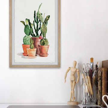 "Cactus Variety" Framed Painting Print