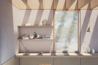 Design ideas for a contemporary home office in Cambridgeshire.