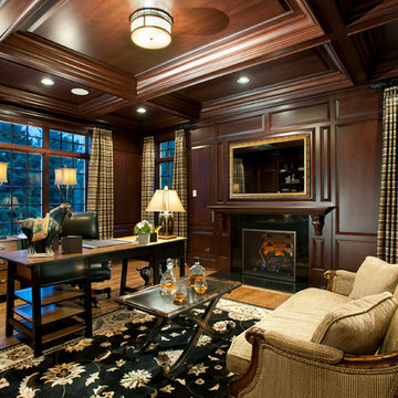 Cherry Wood Study for Philadelphia Magazine's Design Home, Blue Bell PA