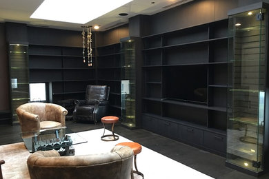 シカゴにある高級なトラディショナルスタイルのおしゃれなホームオフィス・書斎の写真