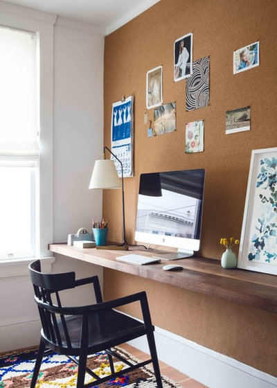 Transitional Home Office by Katie Martinez Design