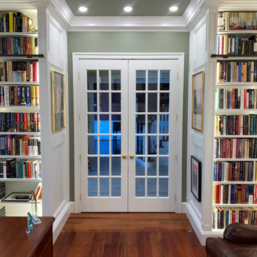 Classic French Doors at Library Entrance