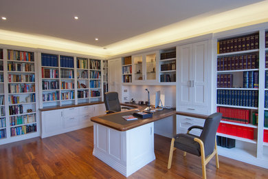 Inspiration for a traditional home office in Surrey.