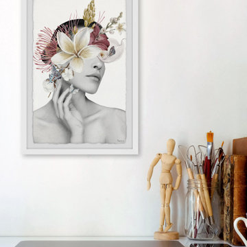 "Classical Bloom" Framed Painting Print