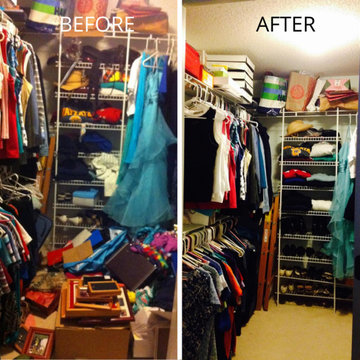 Closet declutter and organize
