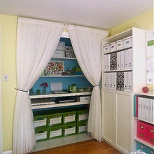 home office in a closet