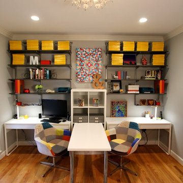 Colorful Mid-Century Office
